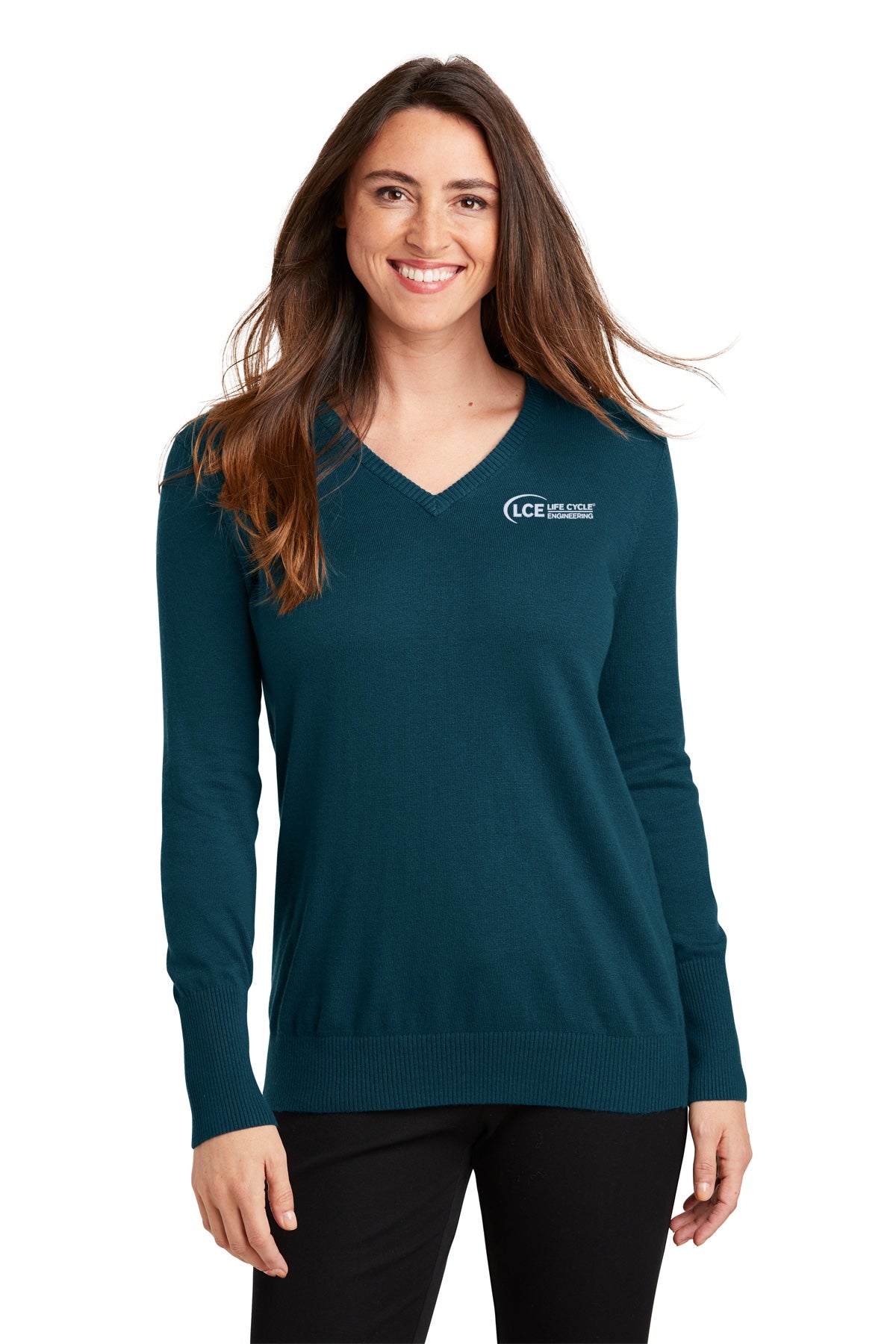 LCE LSW285 Port Authority® Ladies V-Neck Sweater