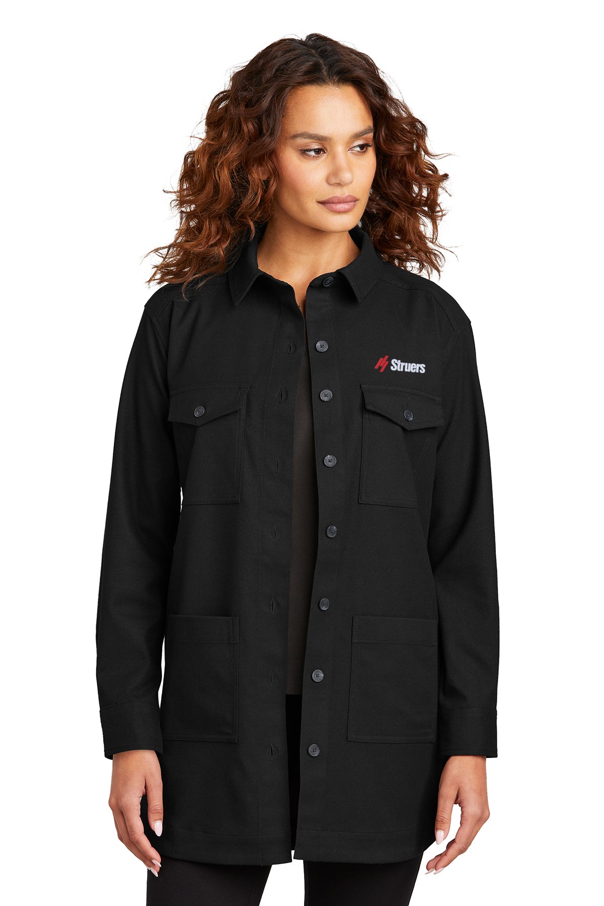 Struers Sales & Non- Service Apparel: MM2021 Mercer+Mettle® Women’s Long Sleeve Twill Overshirt