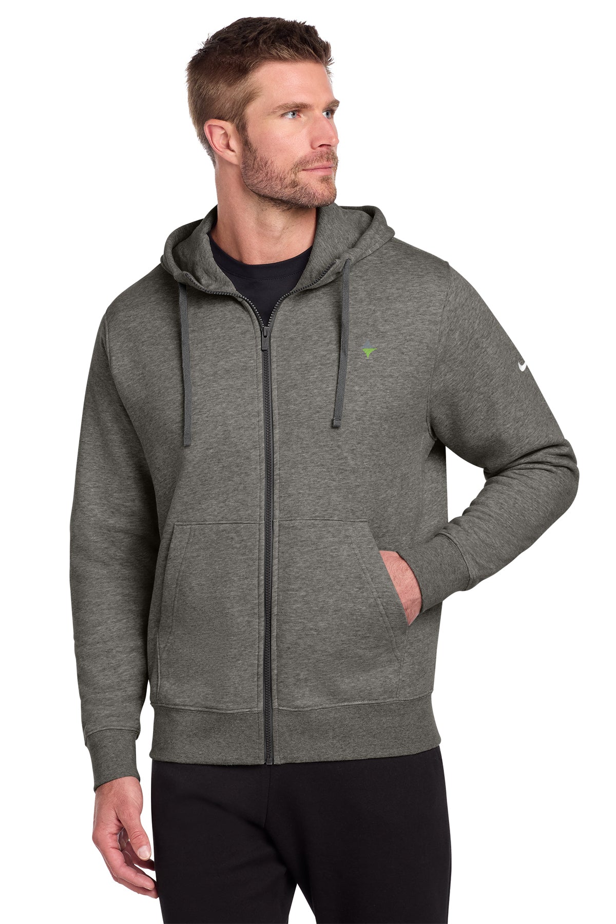 Dawson Tire NKDR1513 Nike Club Fleece Sleeve Swoosh Full-Zip Hoodie