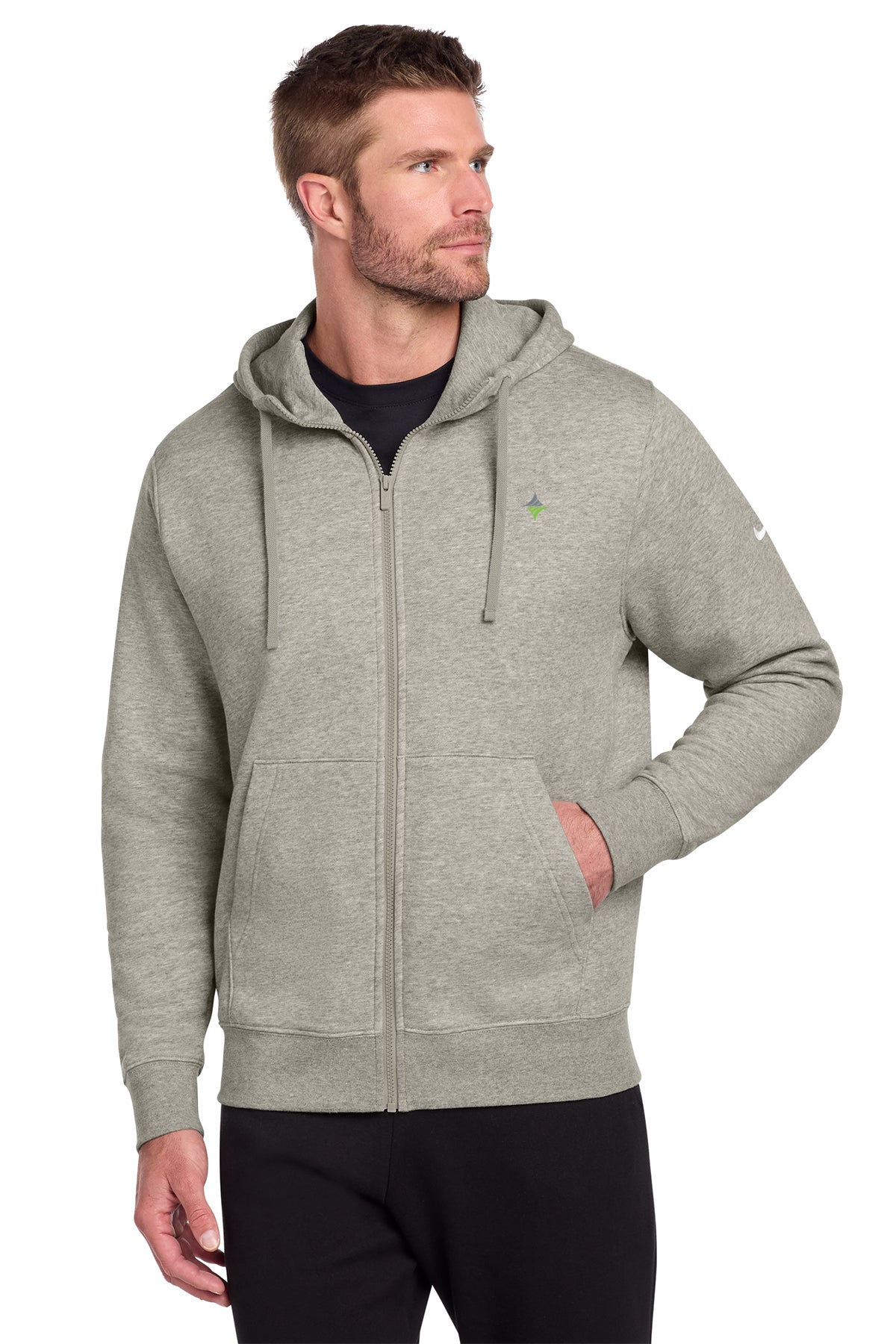 Dawson Tire NKDR1513 Nike Club Fleece Sleeve Swoosh Full-Zip Hoodie