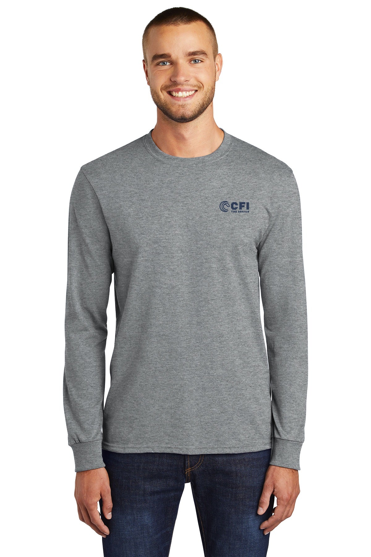 CFI Tire Service PC55LS port & company long sleeve core blend tee