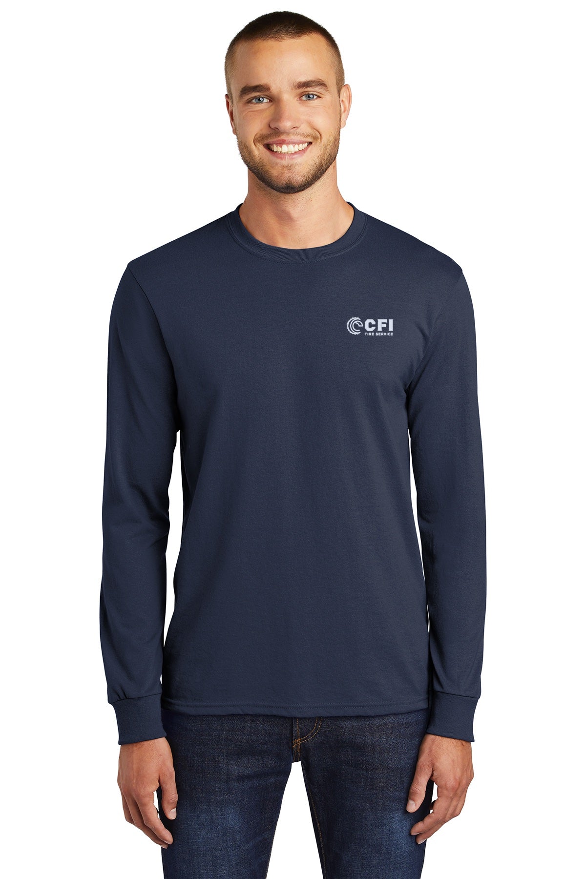 CFI Tire Service PC55LS port & company long sleeve core blend tee