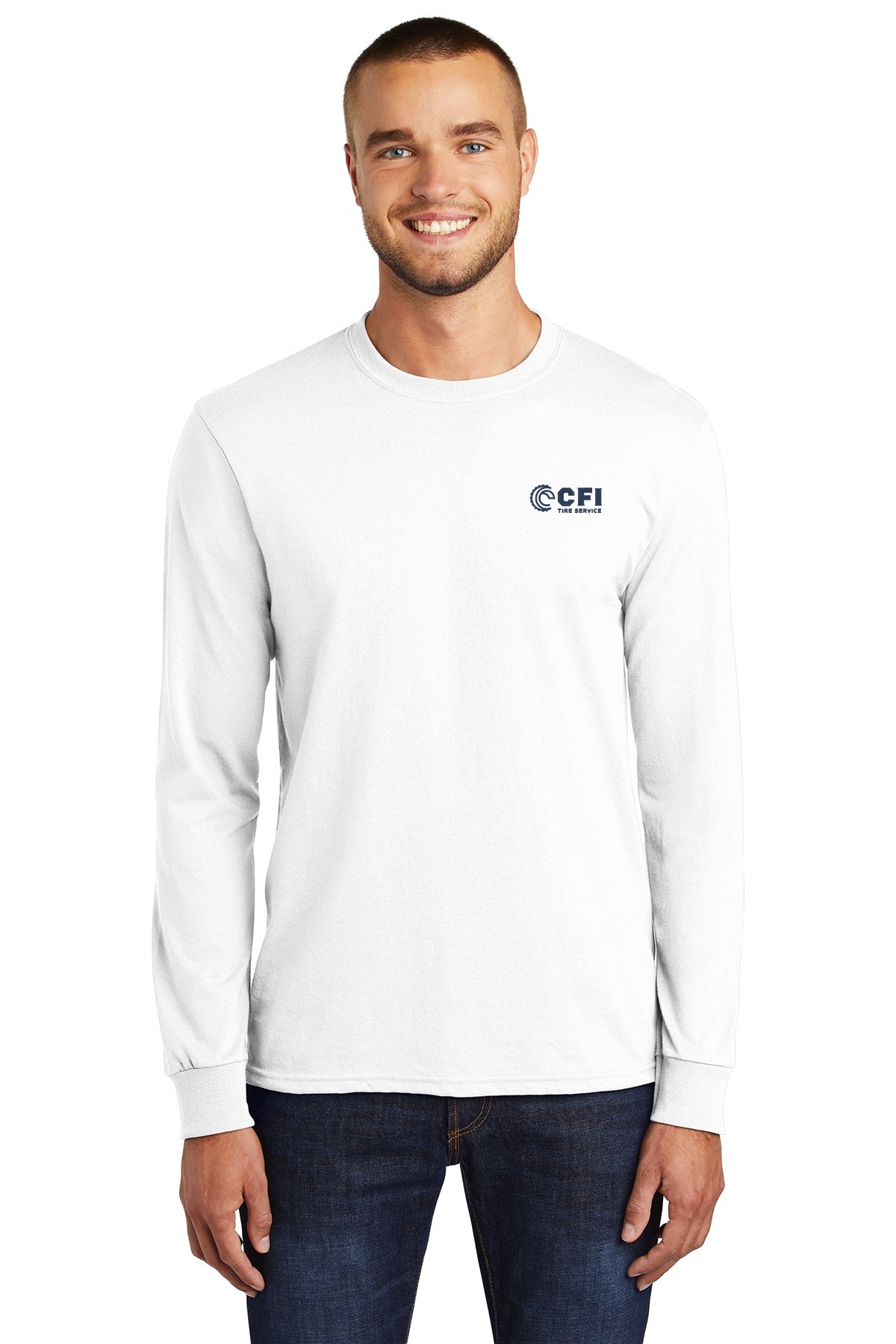 CFI Tire Service PC55LS port & company long sleeve core blend tee