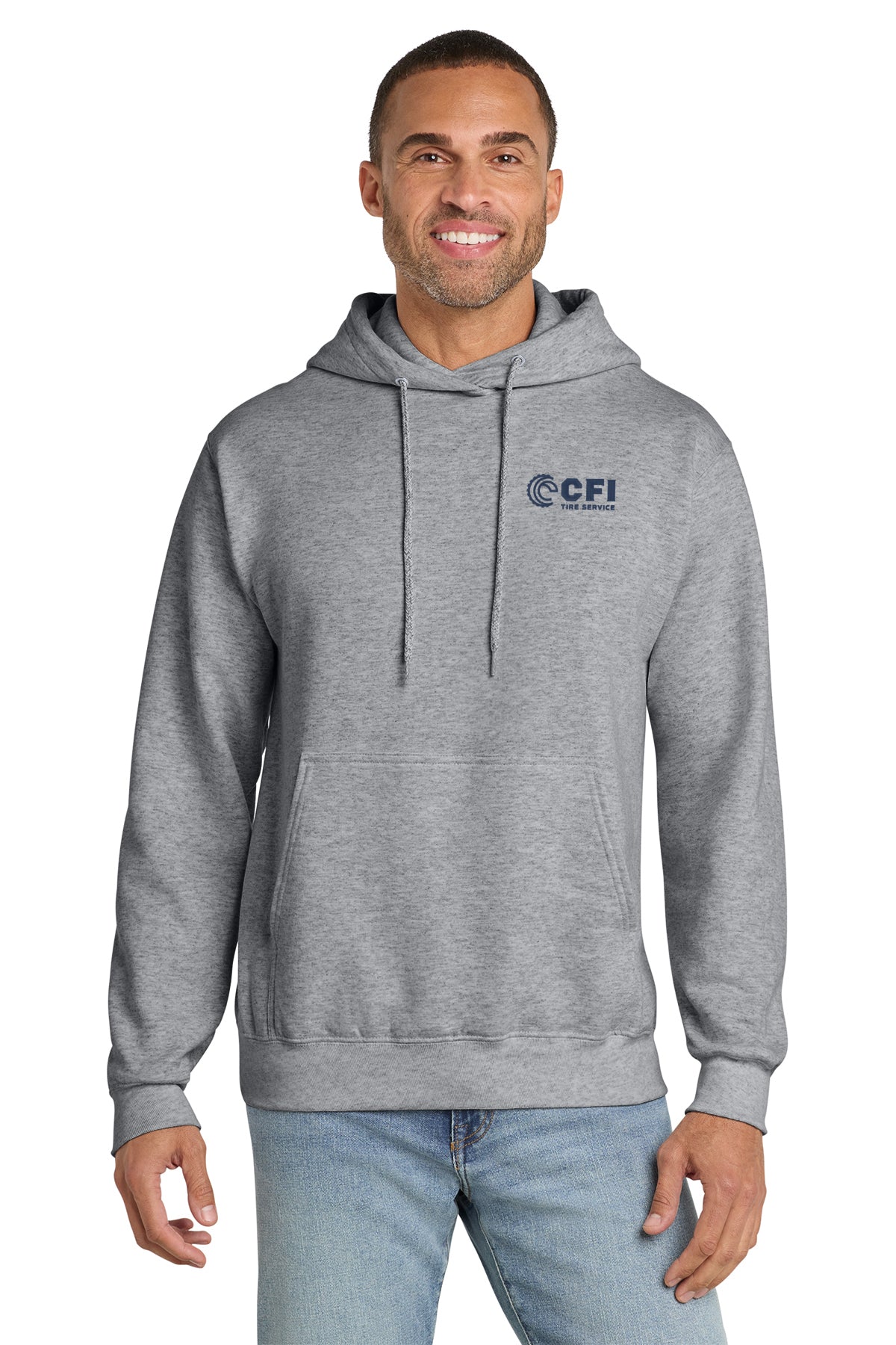 CFI Tire Service PC90HT Port & Co™ TALL Essential Fleece Pullover Hooded Sweatshirt
