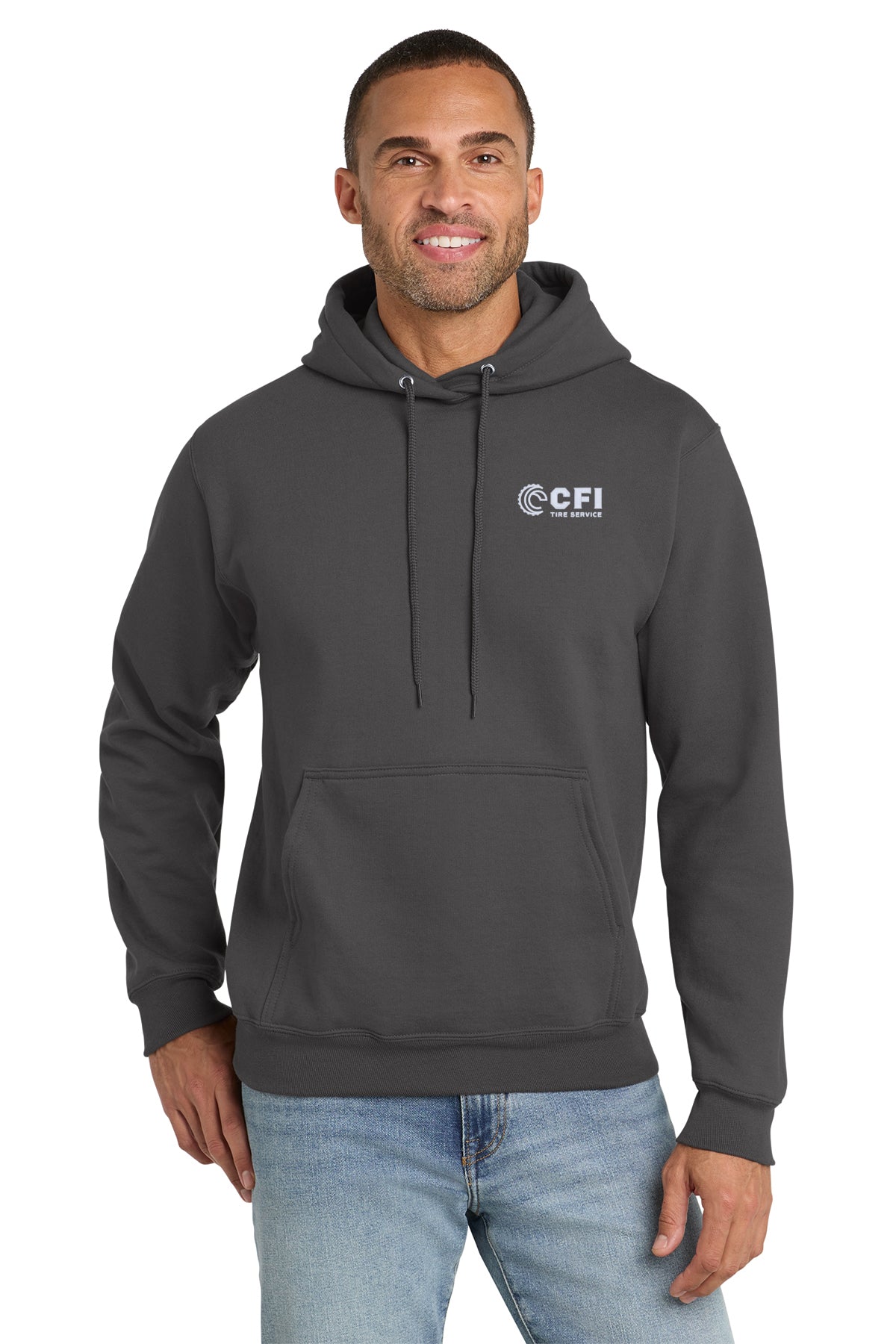 CFI Tire Service PC90HT Port & Co™ TALL Essential Fleece Pullover Hooded Sweatshirt