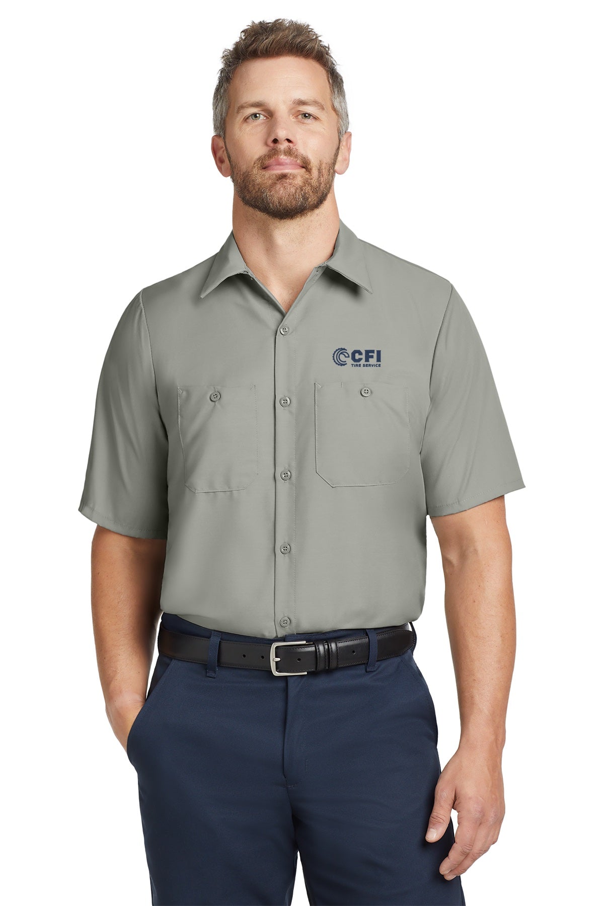 CFI Tire Service SP24 Red Kap® Short Sleeve Industrial Work Shirt