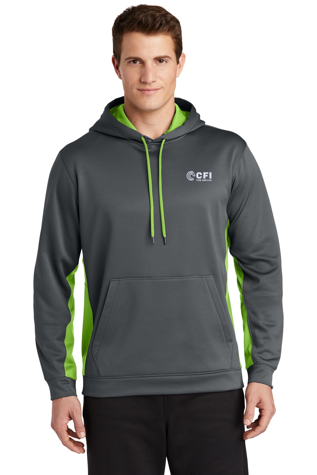 CFI Tire Service ST235 Sport-Tek® Sport-Wick® Fleece Colorblock Hooded Pullover