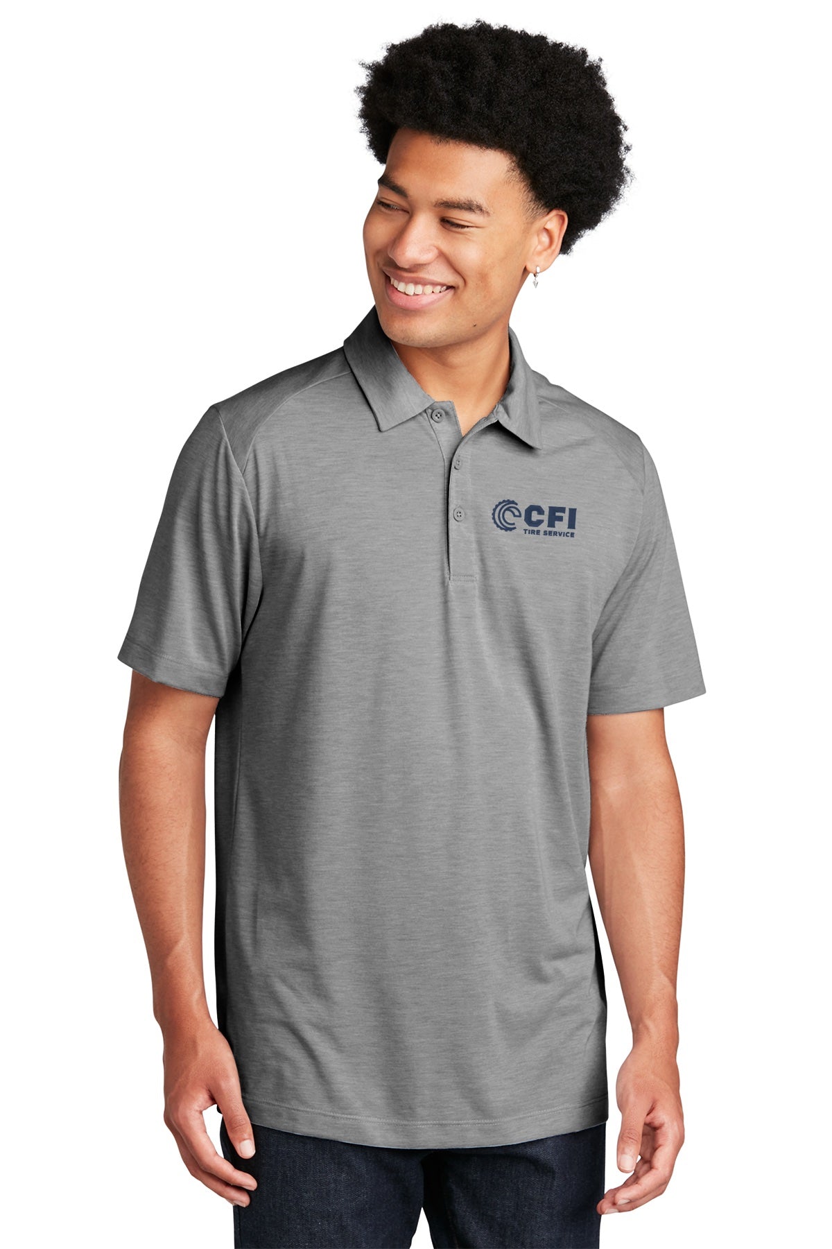 CFI Tire Service ST405 Sport-Tek ® PosiCharge ® Tri-Blend Wicking Polo