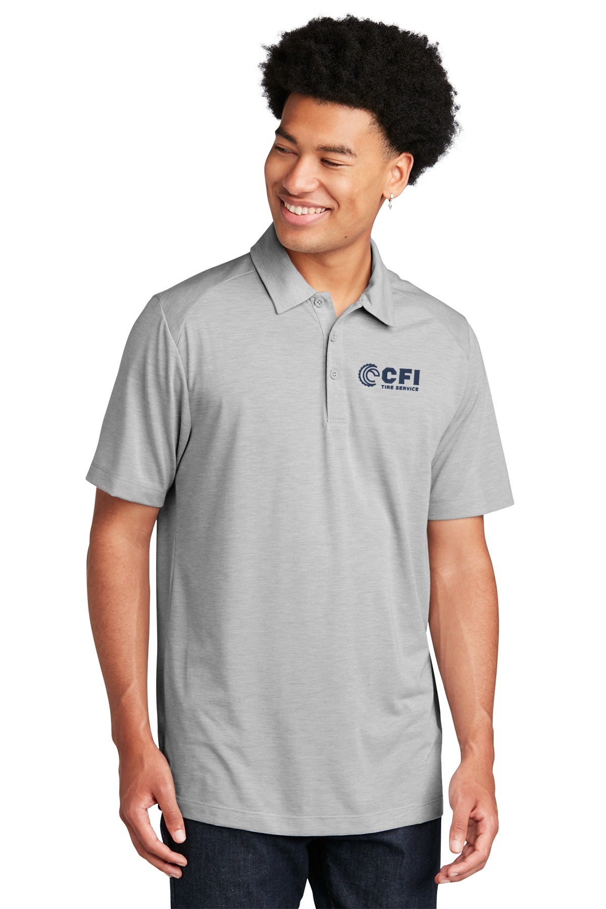 CFI Tire Service ST405 Sport-Tek ® PosiCharge ® Tri-Blend Wicking Polo