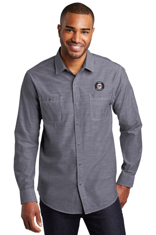 CFI Tire Wheel W380 Port Authority® Slub Chambray Shirt