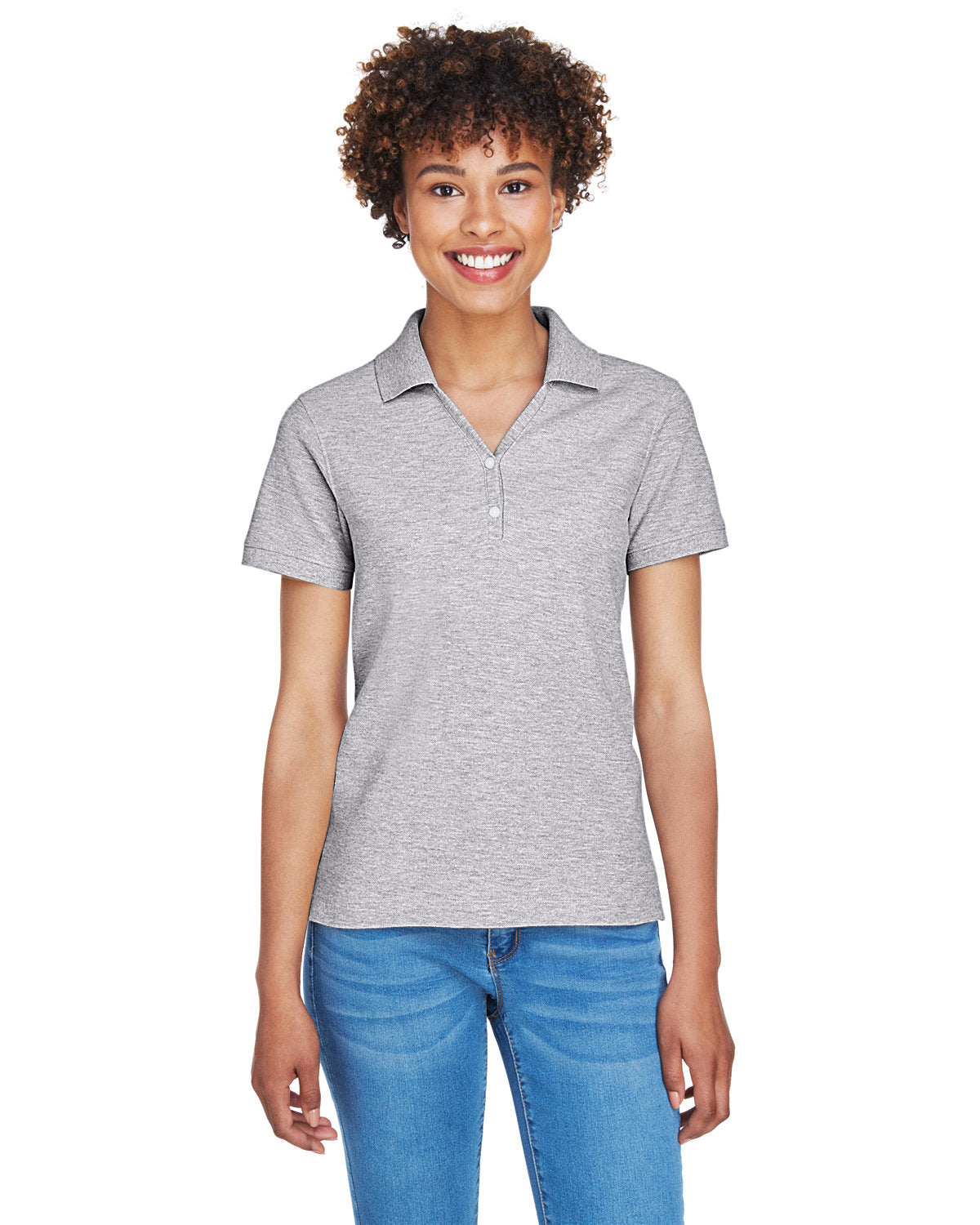 LCE D100w Devon & Jones Ladies' Pima Piqué Y-Collar Polo